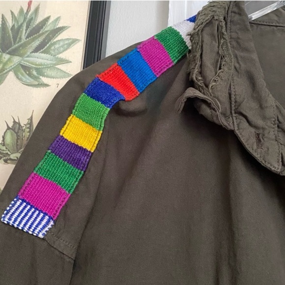 [NSF] Surplus Distressed Button Up Olive Green - Picture 6 of 10